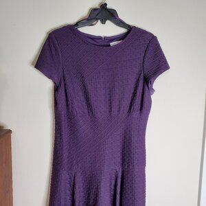 Short Sleeve Stunning Sandra Darren Purple Dress – Perfect for Church or Work